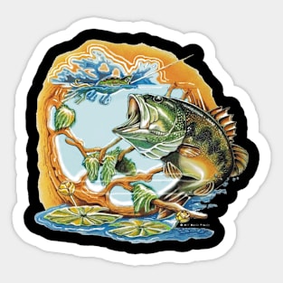 Top Water Bass Fishing Sticker